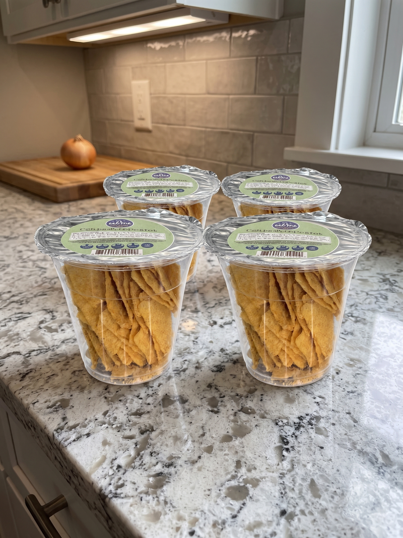 Mini Ranch Tortilla Chips – 1 oz Snack Cups, 4-Pack – Seed Oil-Free, Gluten-Free & Dairy-Free
