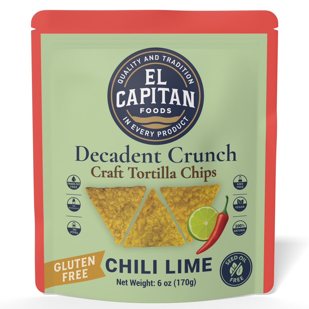 Chili Lime Craft Tortilla Chips Gluten-Free & Vegan Snack | El